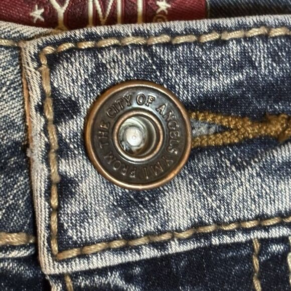 Vintage YMI Jeans Low Rise Flare Button Fly From City Of Angels Retro 1990s - Picture 3 of 7